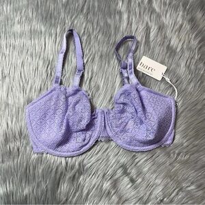 Bare Necessities Push-up Without Padding Purple Lace Bra 32DD